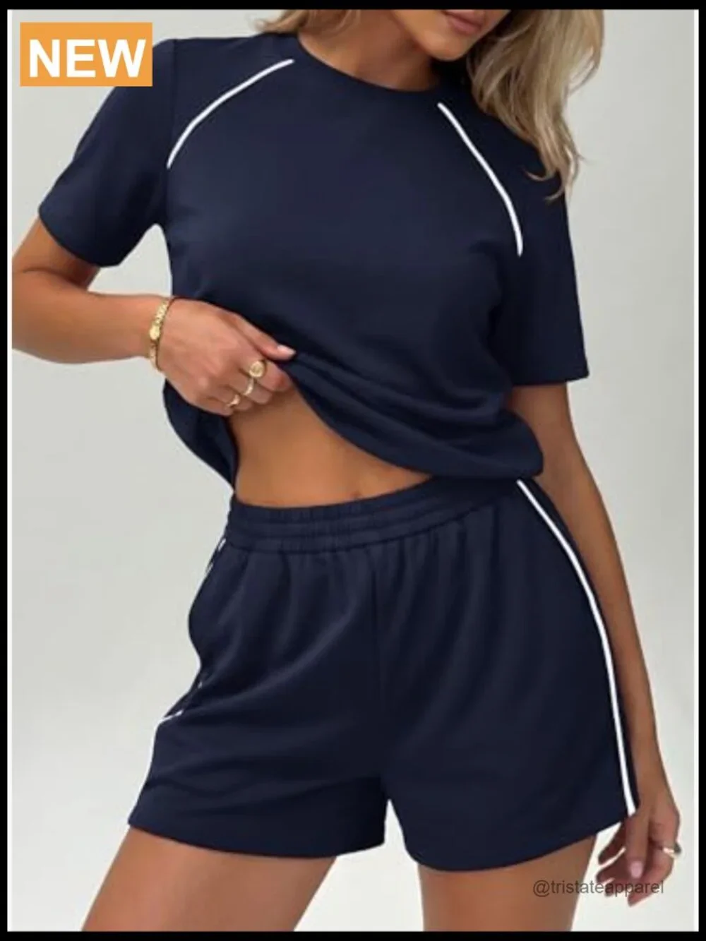 Women's 2 Piece Short Set Lounge Travel Outfits Summer Matching Athleisure